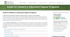 Desktop Screenshot of mastersineducationguide.com