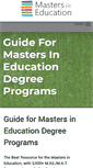Mobile Screenshot of mastersineducationguide.com