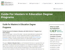 Tablet Screenshot of mastersineducationguide.com